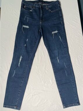 Tommy Hilfiger Dark Blue Distressed Tribeca Skinny Jeans